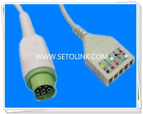 Siemens 10 Pin ECG Trunk Cable