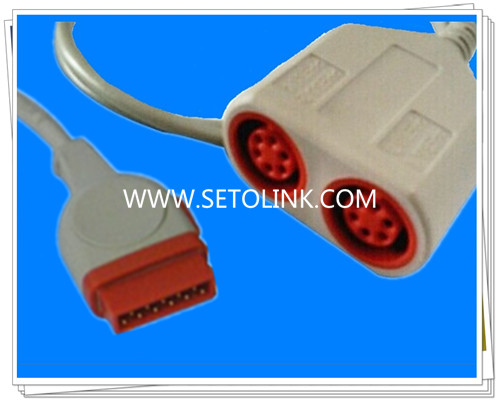 GE Dual IBP Converter Cable,11 Pin To 6 Pin