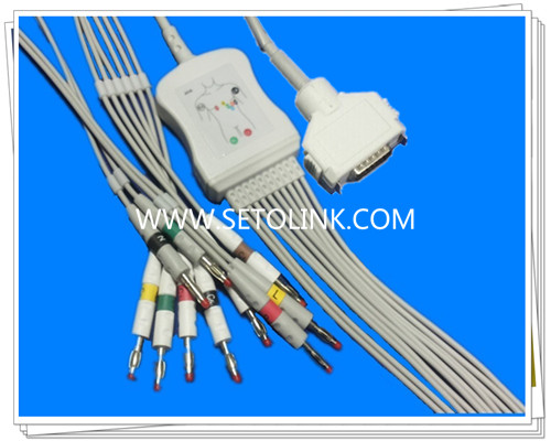 Fukuda Denshi One Piece ECG Cable 10 Leadwires