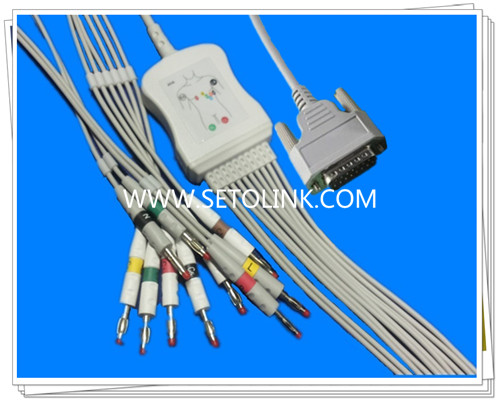 Nihon Kohden One Piece ECG Cable With Screws