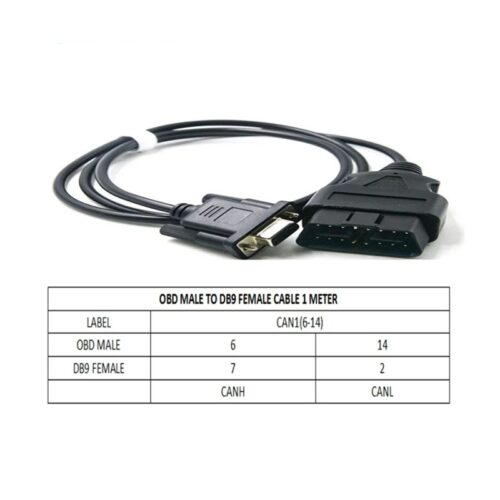 OBD Cable 16 pin male to db9 female