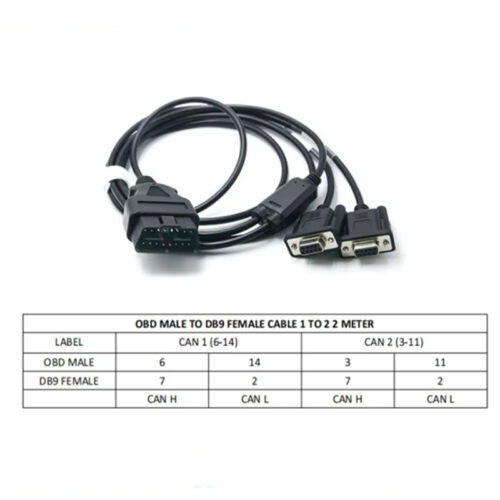 OBD Cable 16 pin male to db9 female